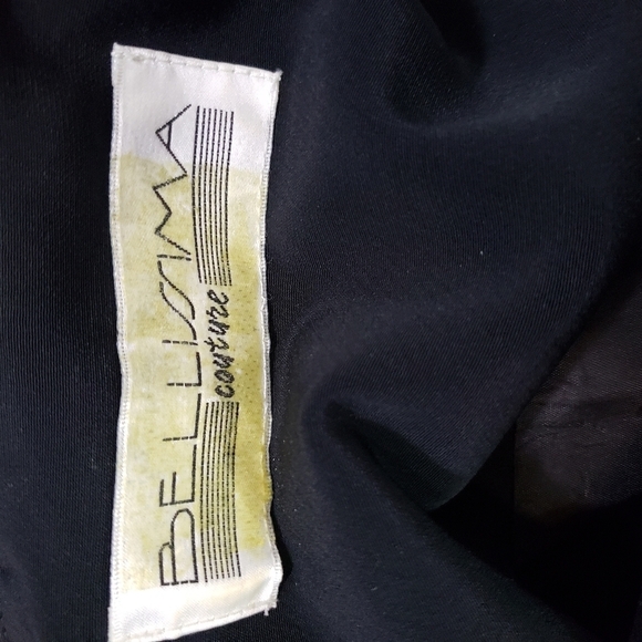 Bellissima Couture black formal crop beaded jacket vintage embellished - Picture 9 of 9